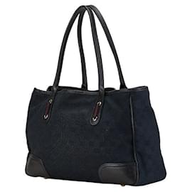 Gucci-Gucci GG Canvas Princy Ribbon Tote Bag-Blue