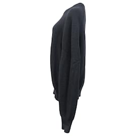 Versace-Versace Oversized Safety Pin Sweater in Black Wool-Black