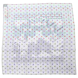 Hermès-Hermes Silk Scarf SANGLES EN ZIGZAG-Blue
