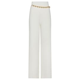 Paco Rabanne-White "eight" trousers-White,Cream