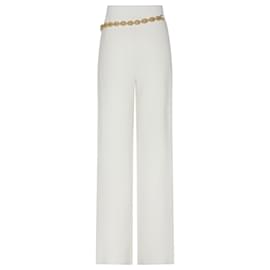 Paco Rabanne-White "eight" trousers-White,Cream