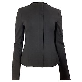 Theory Knit Twill Sculpted Jacket in Black Viscose Black