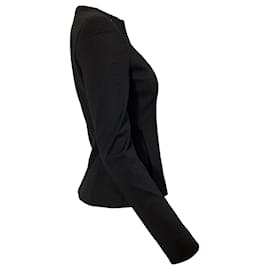 Theory-Theory Knit Twill Sculpted Jacket in Black Viscose-Black