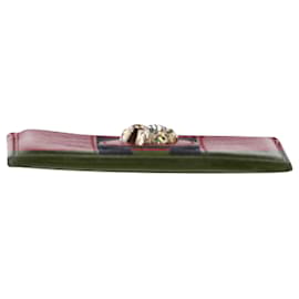 Gucci-Gucci Web Rajah Card Holder in Red Leather-Red