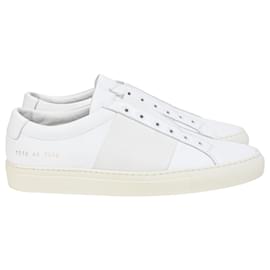 Autre Marque- Common Projects Elastic Slip-On Sneakers in White Leather-White,Cream