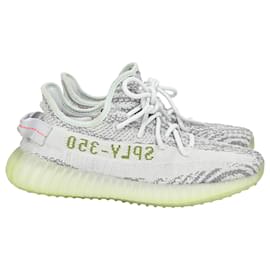 Yeezy-Adidas x Yeezy Boost 350 V2 Sneakers in Blue Tint Cotton-Grey