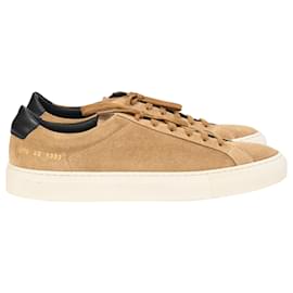 Autre Marque- Common Projects Achilles Retro Sneakers in Brown Suede-Brown,Red