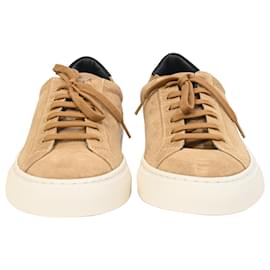 Autre Marque- Common Projects Achilles Retro Sneakers in Brown Suede-Brown,Red