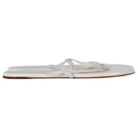 Gabriela Hearst-Gabriela Hearst Flip Flop Sandals in White Leather-White,Cream