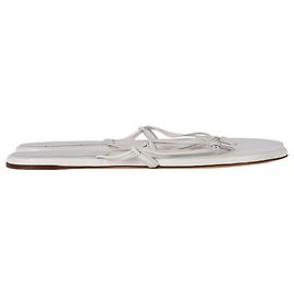 Sandales Flip Flop Gabriela Hearst en cuir blanc Blanc Écru