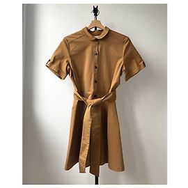 Sézane - Vestido camisa cinto de algodão Outro