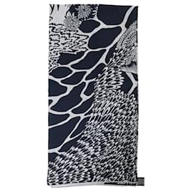 Hermès-Hermes The Three Graces Scarf in Navy Blue Cashmere-Blue,Navy blue