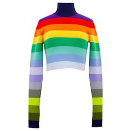 Paco Rabanne-Rainbow Stripes Wool Jumper-Multiple colors