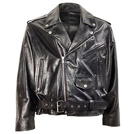 Dries Van Noten Double Oversized Biker Jacket in Black Leather Black