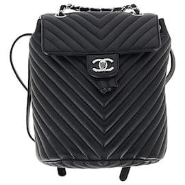Chanel-Chanel Urban Spirit Backpack in Black Leather-Black