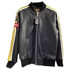 Supreme-Veste bomber perforée Supreme x Vanson en cuir noir-Noir