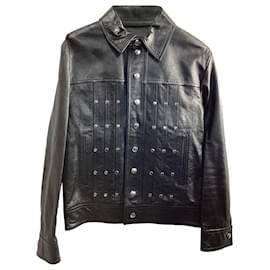 Céline-Veste cloutée Celine x Hedi Slimane en cuir d'agneau noir-Noir