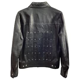 Céline-Veste cloutée Celine x Hedi Slimane en cuir d'agneau noir-Noir