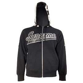 Felpa con zip Supreme x Vanson Spider Web in cotone nero Nero
