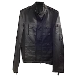 Dior-Dior Homme Cargo Jacket in Black Cotton-Black