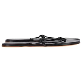 Gabriela Hearst- Gabriela Hearst Flip Flop Sandals in Black Leather-Black