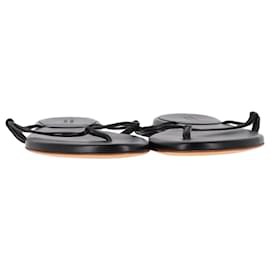 Gabriela Hearst- Gabriela Hearst Flip Flop Sandals in Black Leather-Black