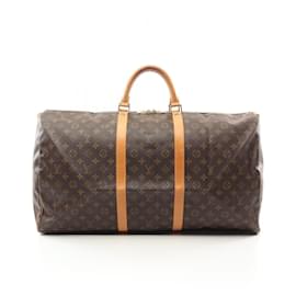 Louis Vuitton-Louis Vuitton Keepall 60 Monogram Boston Bag M41422-Brown