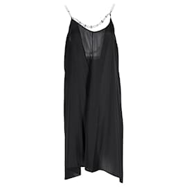Paco Rabanne-Short Dress with Jewelled Straps-Black