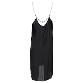 Paco Rabanne-Short Dress with Jewelled Straps-Black