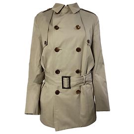 Casaco trench duplo abotoado com cinto Dior em algodão marrom Marrom Vermelho