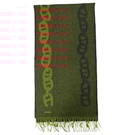 Hermès- Hermès Crazy Chain Muffler in Brown Cashmere-Brown,Red