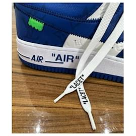 Louis Vuitton-Louis Vuitton Nike Air Force 1 Low By Virgil Abloh White Royal-Blue