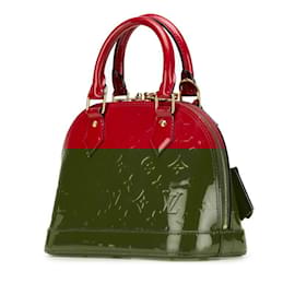 Louis Vuitton-Louis Vuitton Monogram Vernis Alma BB Handbag-Red