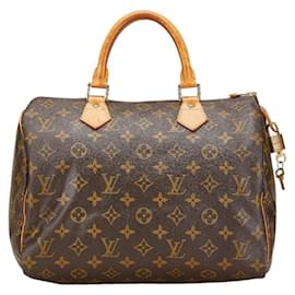 Louis Vuitton-Louis Vuitton Monogram Speedy 30 Handbag-Brown
