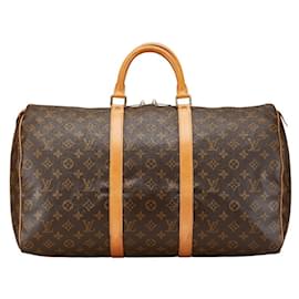 Louis Vuitton-Louis Vuitton Monogram Keepall 50 Boston Bag-Brown