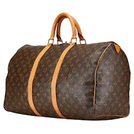 Louis Vuitton-Louis Vuitton Monogram Keepall 50 Boston Bag-Brown