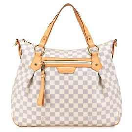 Sac à main tote Louis Vuitton Damier Azur Evora MM Blanc