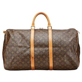 Louis Vuitton-Louis Vuitton Monogram Keepall 55 Boston Bag-Brown