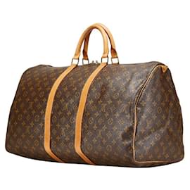 Louis Vuitton-Louis Vuitton Monogram Keepall 55 Boston Bag-Brown