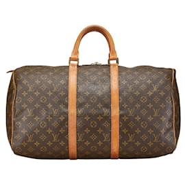 Louis Vuitton-Louis Vuitton Monogram Keepall 50 Boston Bag-Brown
