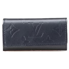 Louis Vuitton-Louis Vuitton Monogram Matte Multicle 4 Key Case-Blue