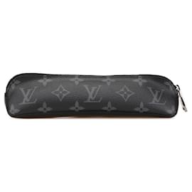 Louis Vuitton-Louis Vuitton Monogram Eclipse Pencil Case-Black