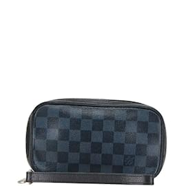 Louis Vuitton-Louis Vuitton Damier Cobalt Portefeuille Zippy Soft Clutch Bag-Navy blue