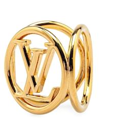 Louis Vuitton-Louis Vuitton Bijou Fleur Louise Scarf Ring-Golden
