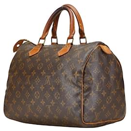 Louis Vuitton-Louis Vuitton Monogram Speedy 30 Handbag-Brown