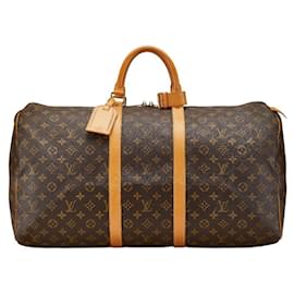 Louis Vuitton-Louis Vuitton Monogram Keepall 55 Boston Bag-Brown