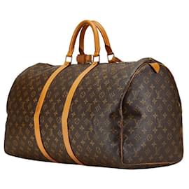 Louis Vuitton-Louis Vuitton Monogram Keepall 55 Boston Bag-Brown