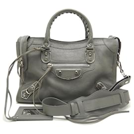 Balenciaga-Sac à main Balenciaga Edge City S-Marron