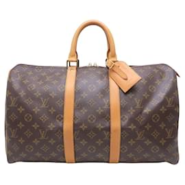 Louis Vuitton-Louis Vuitton Monogram Keepall 45 Boston Bag-Brown,Monogram
