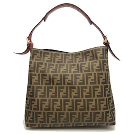 Fendi-Sac à épaule Fendi 8BR698-Marron,Rouge